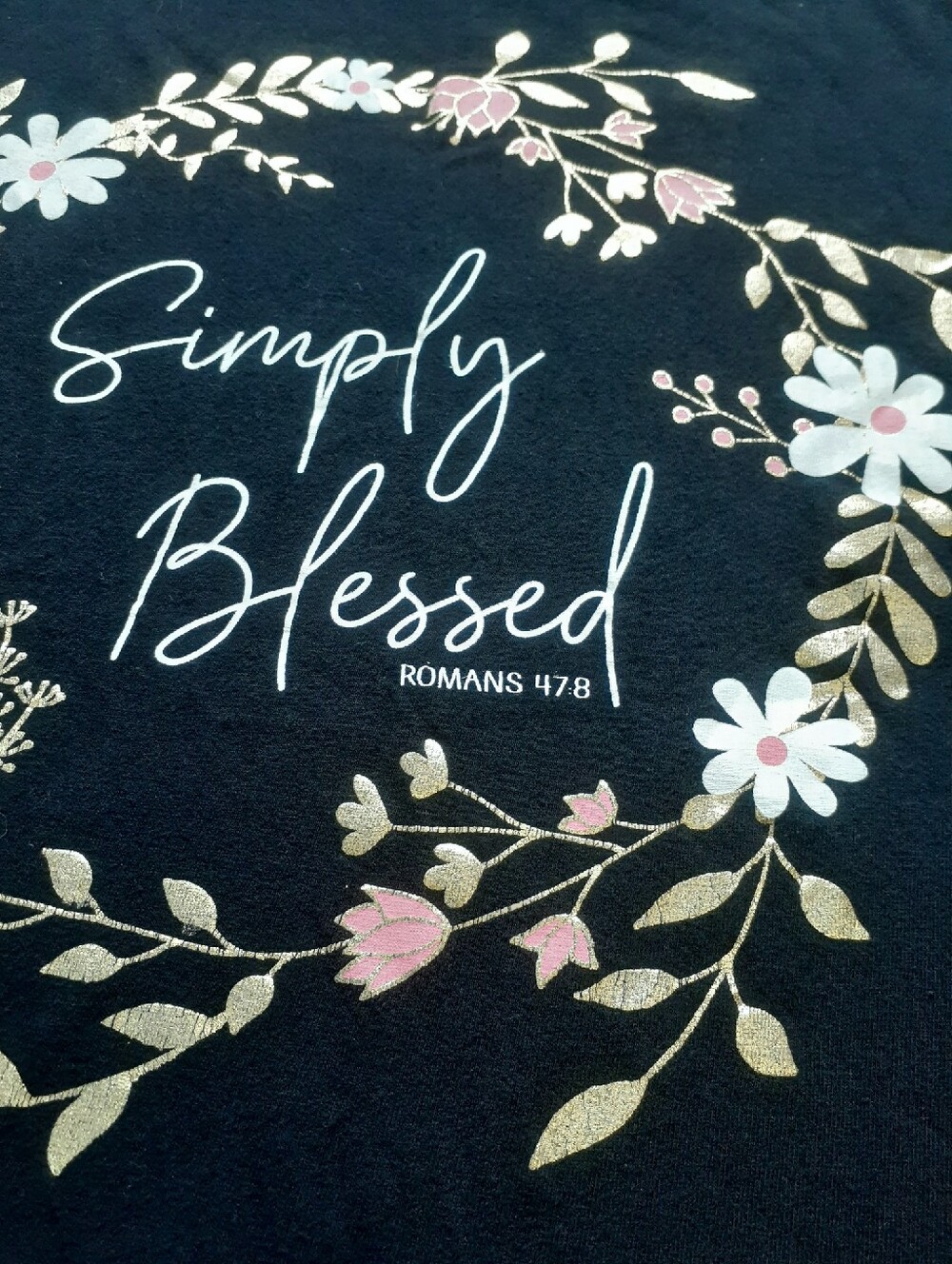 Desiree 'simply blessed' black tshirt - Picture 4 of 5